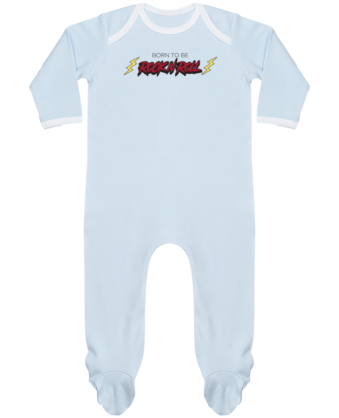 Pijama Bebé Manga Larga Contraste Born to be rock n roll por tunetoo