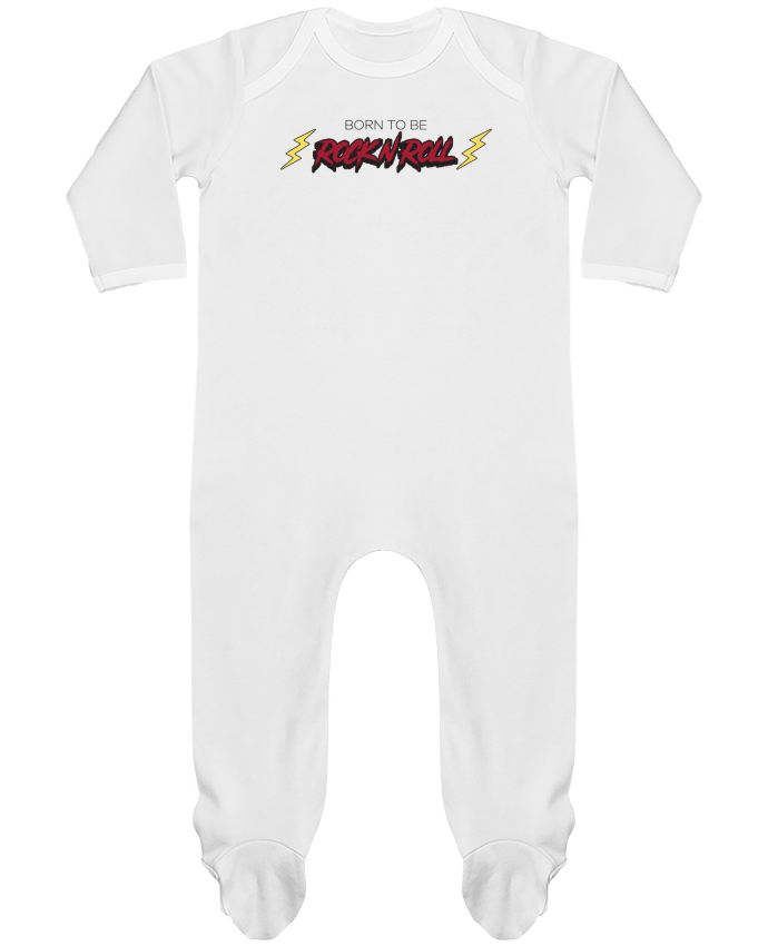 Pijama Bebé Manga Larga Contraste Born to be rock n roll por tunetoo