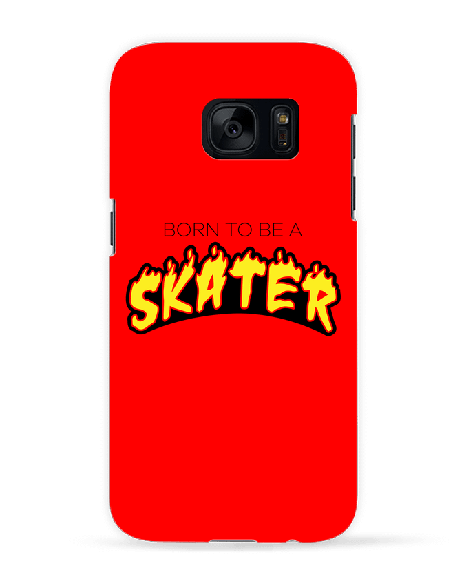 Case 3D Samsung Galaxy S7 Born to be a skater by tunetoo
