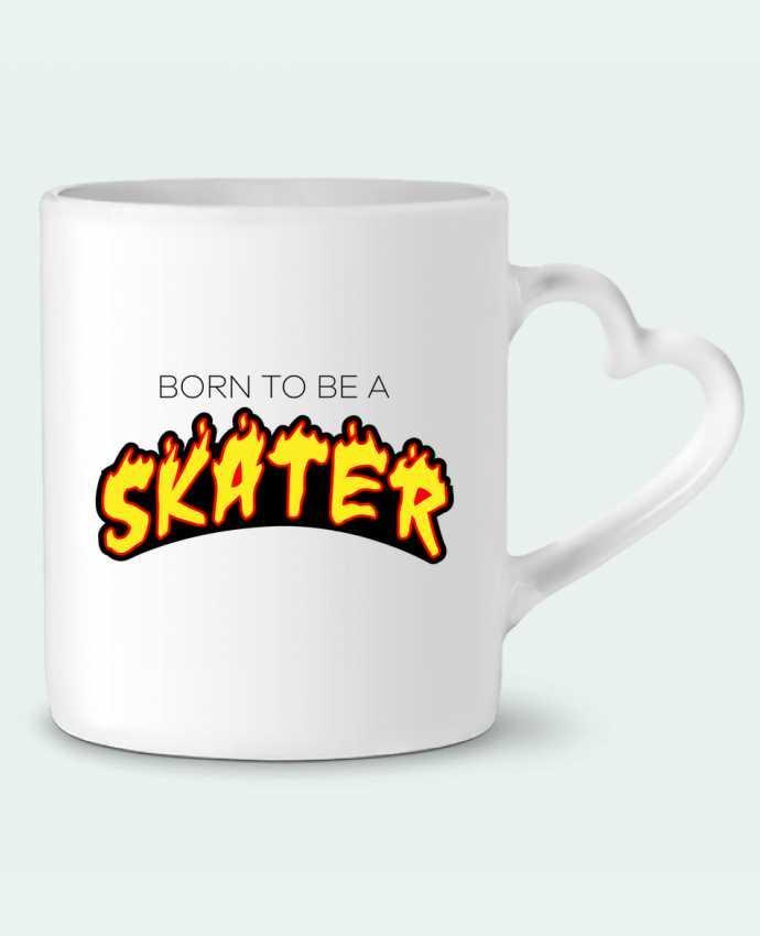 Mug Heart Born to be a skater by tunetoo