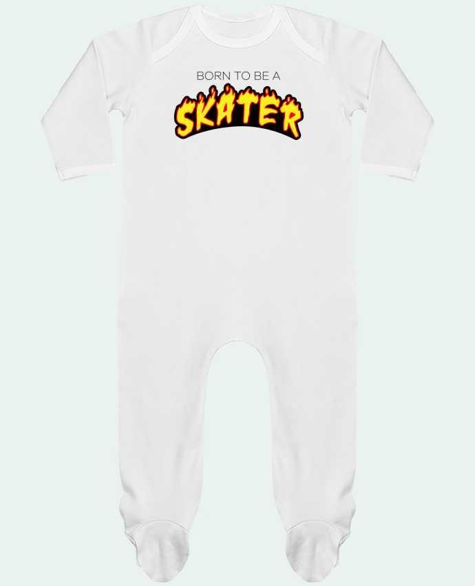 Baby Sleeper long sleeves Contrast Born to be a skater by tunetoo
