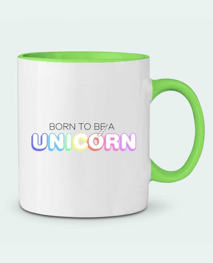Mug bicolore Born to be a unicorn tunetoo
