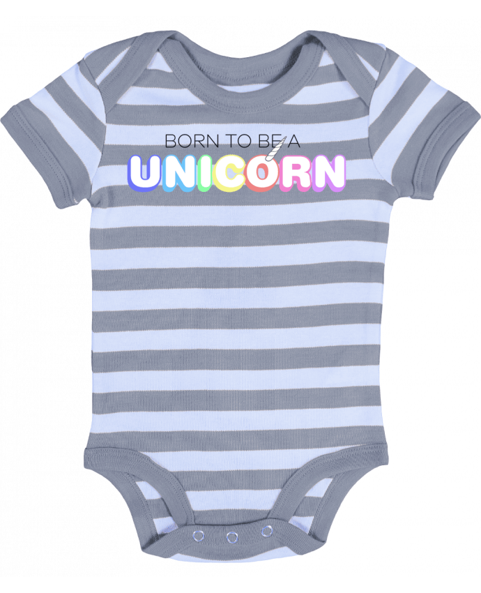Baby Body striped Born to be a unicorn - tunetoo