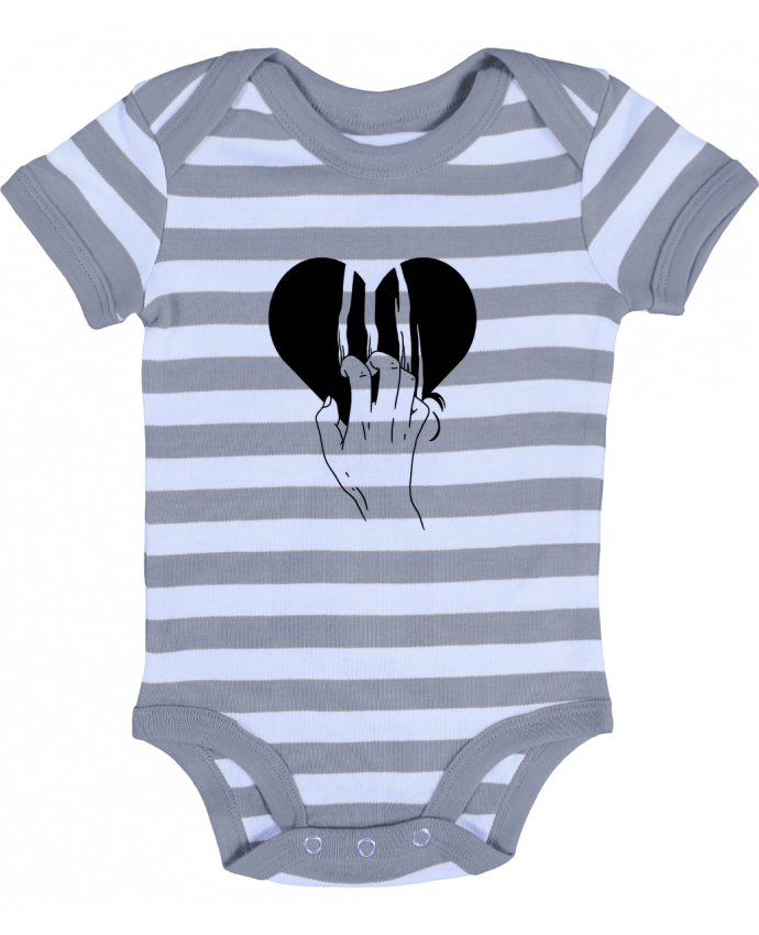 Baby Body striped Coeur - tattooanshort