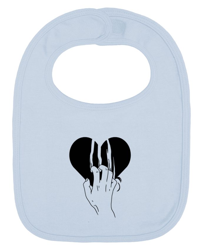 Bavoir bébé uni Coeur par tattooanshort