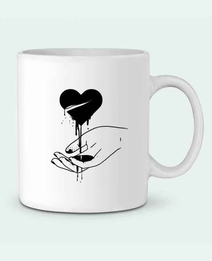 Ceramic Mug COeur qui coule by tattooanshort