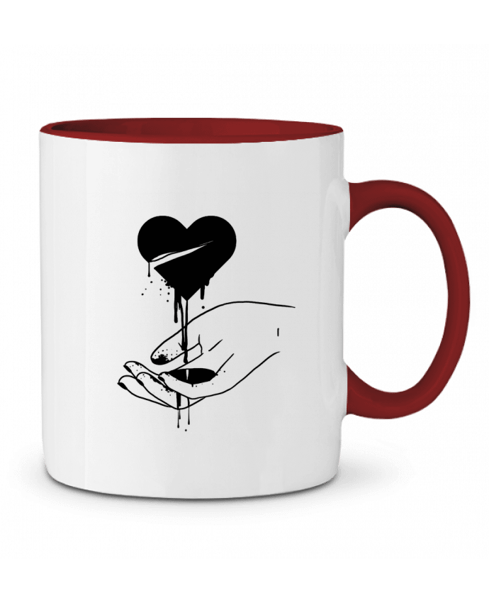 Two-tone Ceramic Mug COeur qui coule tattooanshort