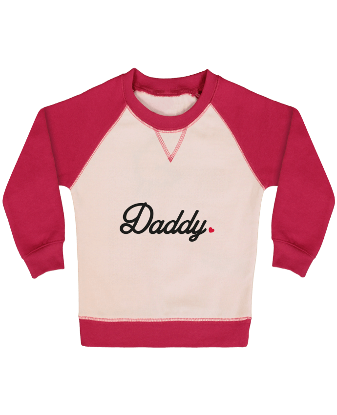 Sweatshirt Baby crew-neck sleeves contrast raglan Daddy by Nana