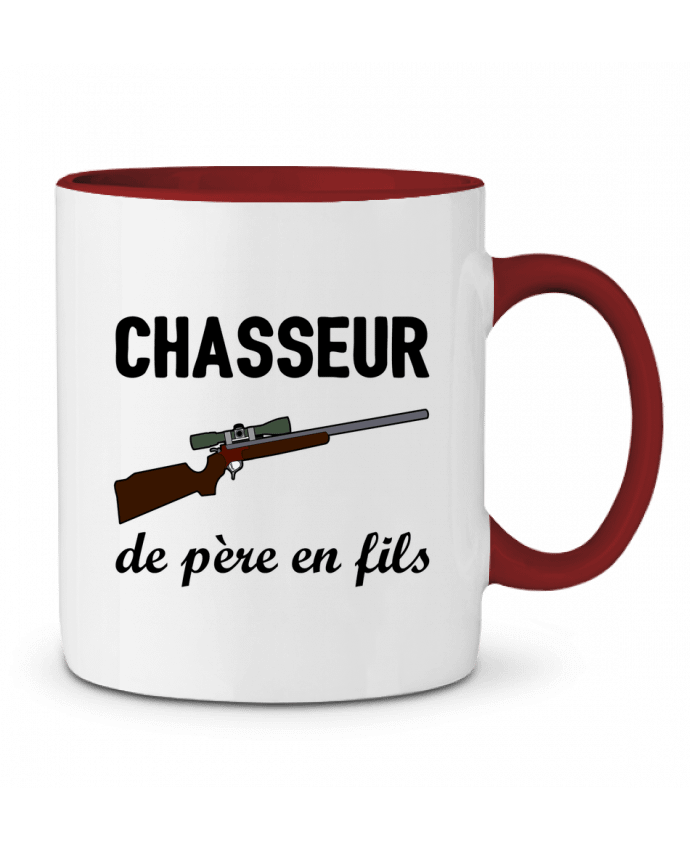 Mug bicolore Chasseur de père en fils tunetoo