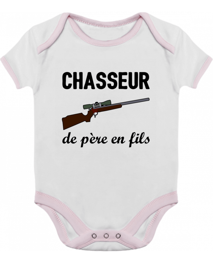 Body bébé manches contrastées Chasseur de père en fils par tunetoo