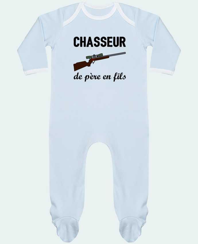 Baby Sleeper long sleeves Contrast Chasseur de père en fils by tunetoo
