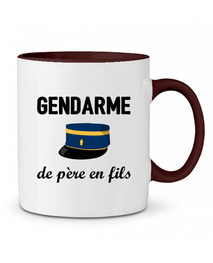 Two-tone Ceramic Mug Gendarme de père en fils tunetoo
