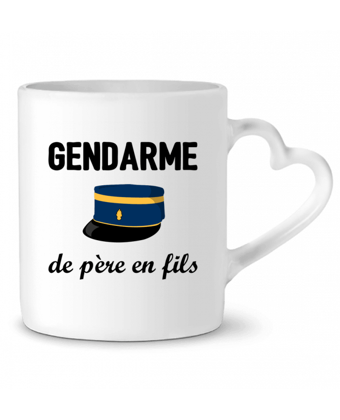 Mug Heart Gendarme de père en fils by tunetoo