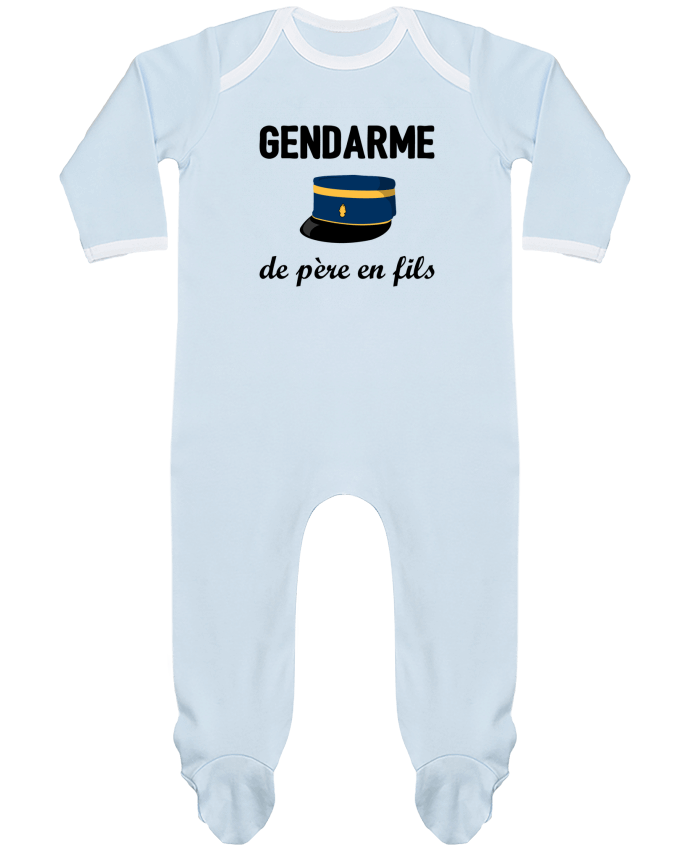 Baby Sleeper long sleeves Contrast Gendarme de père en fils by tunetoo