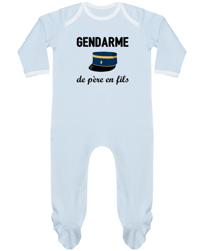 Body Pyjama Bébé Gendarme de père en fils par tunetoo