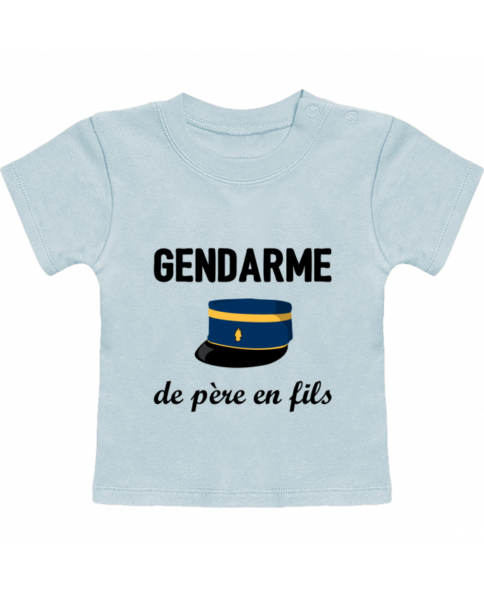 T-Shirt Baby Short Sleeve Gendarme de père en fils manches courtes du designer tunetoo
