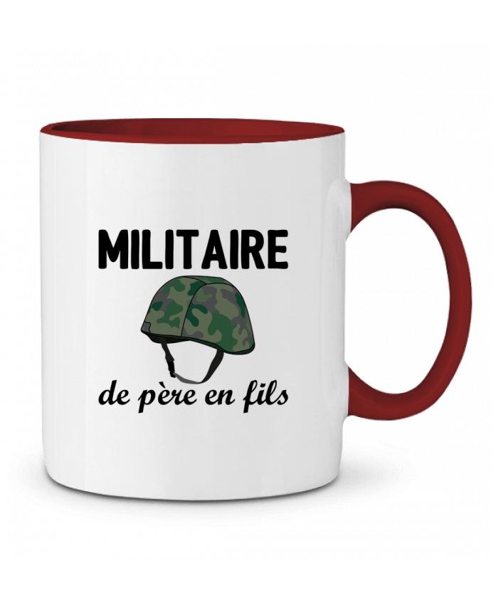 Mug bicolore Militaire de père en fils tunetoo
