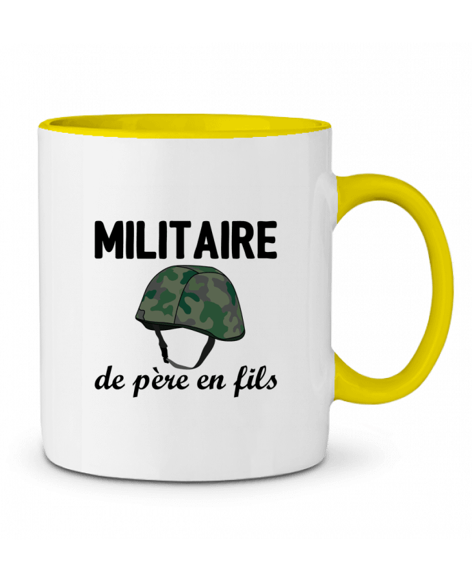Two-tone Ceramic Mug Militaire de père en fils tunetoo