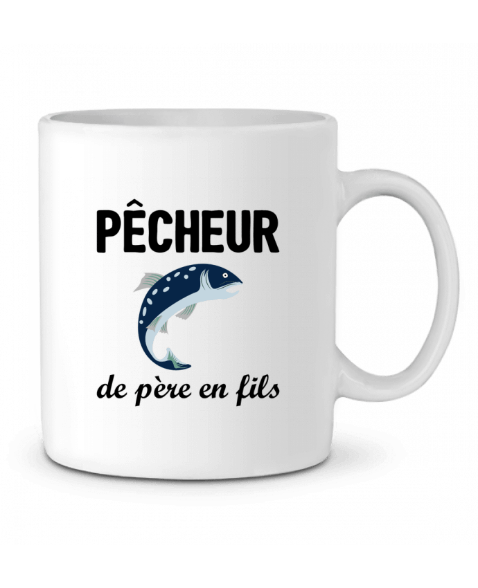 Ceramic Mug Pêcheur de père en fils by tunetoo