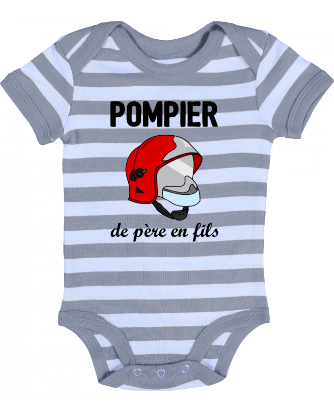 Baby Body striped Pompier de père en fils - tunetoo