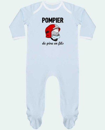 Body Pyjama Bébé Pompier de père en fils par tunetoo
