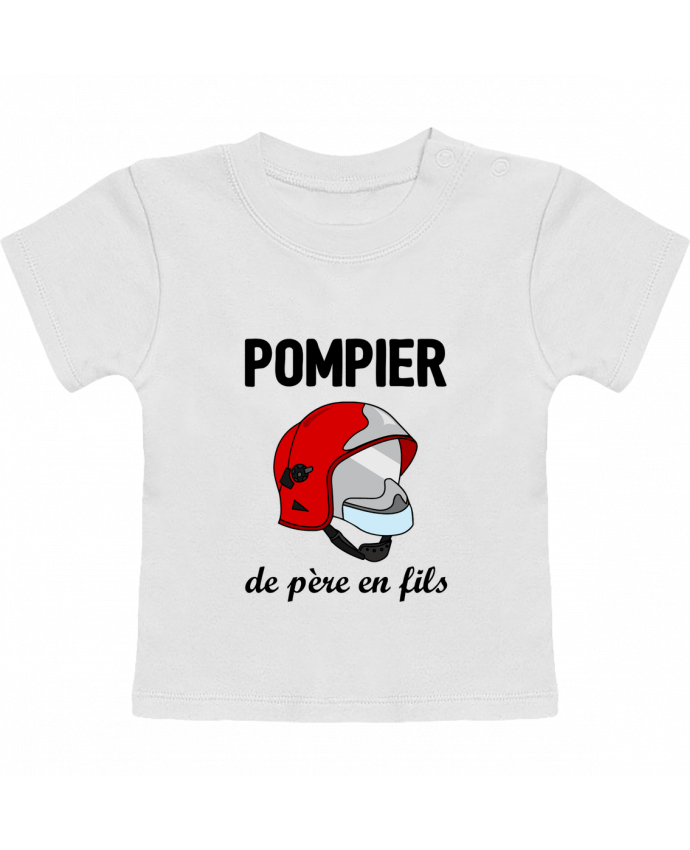 Camiseta Bebé Manga Corta Pompier de père en fils manches courtes du designer tunetoo