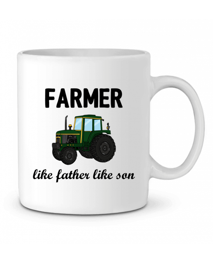 Ceramic Mug Farmer Like father like son by tunetoo