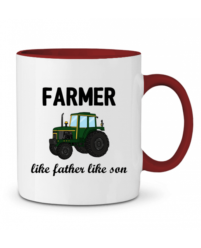 Mug bicolore Farmer Like father like son tunetoo