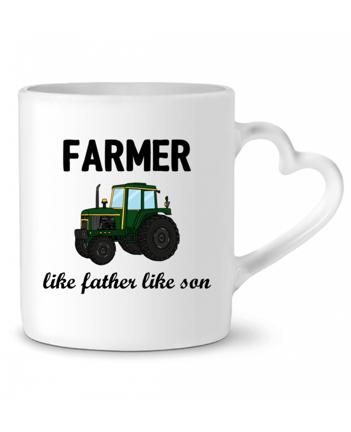 Taza Corazón Farmer Like father like son por tunetoo