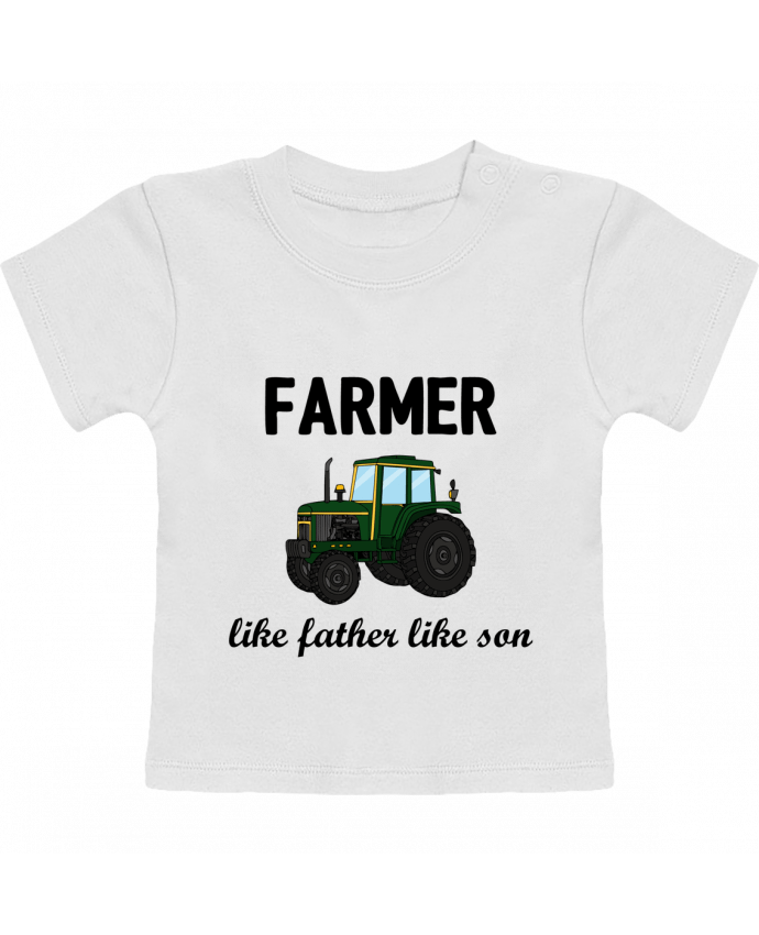 T-shirt bébé Farmer Like father like son manches courtes du designer tunetoo