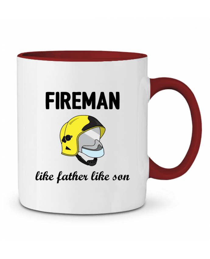 Mug bicolore Fireman Like father like son tunetoo