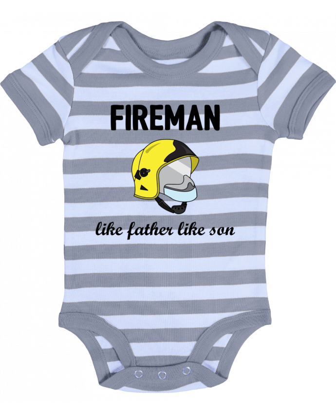 Baby Body striped Fireman Like father like son - tunetoo