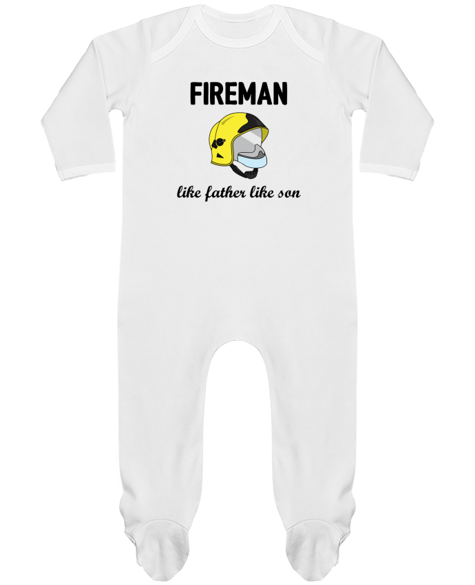 Pijama Bebé Manga Larga Contraste Fireman Like father like son por tunetoo