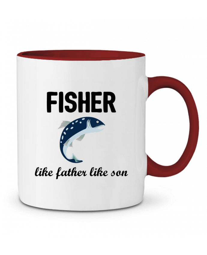 Mug bicolore Fisher Like father like son tunetoo