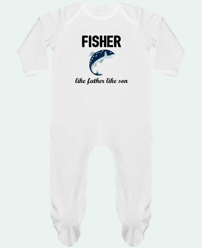 Baby Sleeper long sleeves Contrast Fisher Like father like son by tunetoo