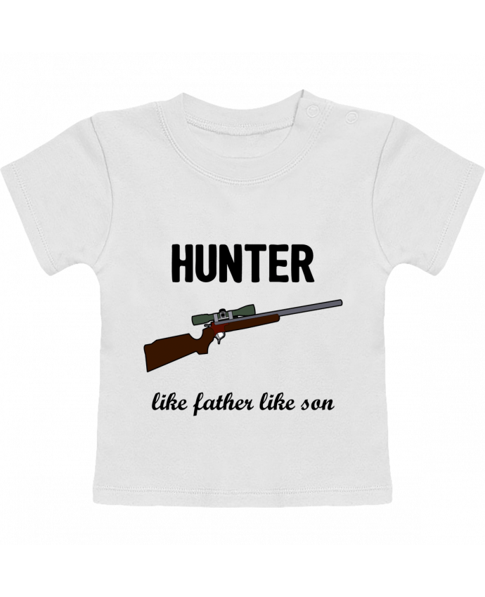 T-Shirt Baby Short Sleeve Hunter Like father like son manches courtes du designer tunetoo