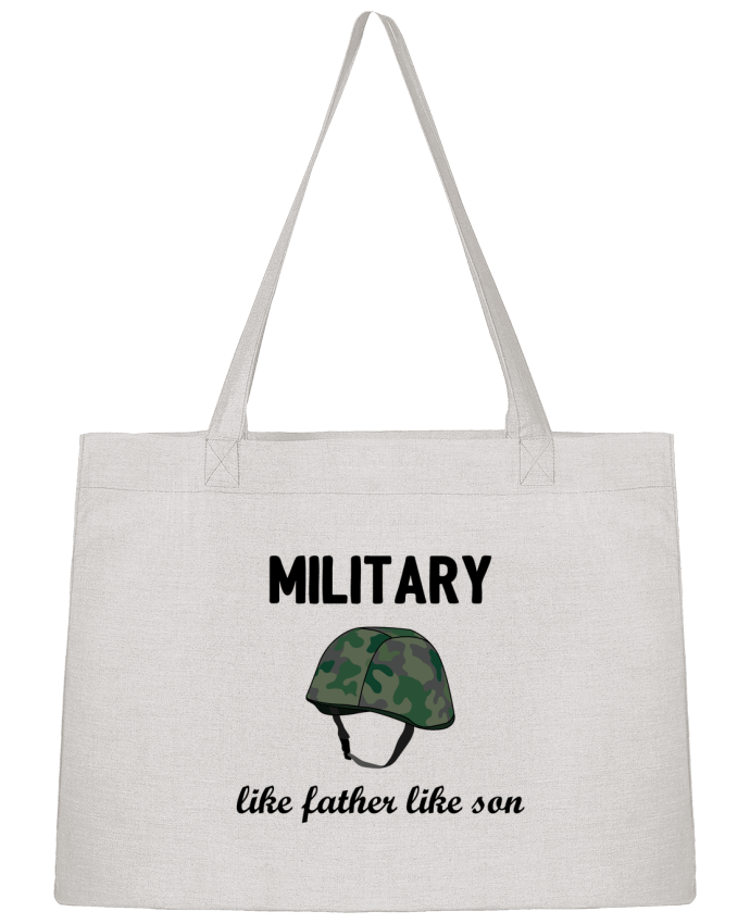 Shopping tote bag Stanley Stella Military Like father like son by tunetoo