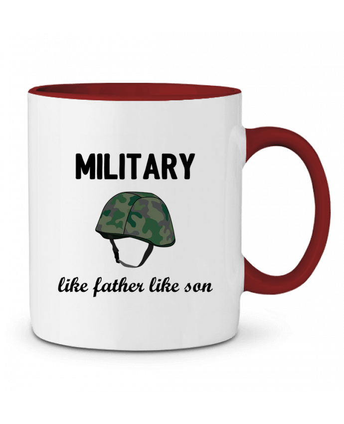 Mug bicolore Military Like father like son tunetoo