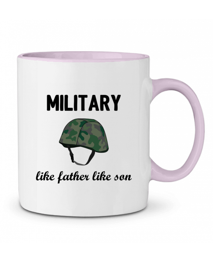 Mug bicolore Military Like father like son tunetoo