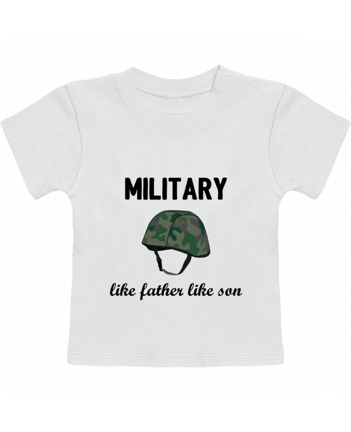 T-Shirt Baby Short Sleeve Military Like father like son manches courtes du designer tunetoo