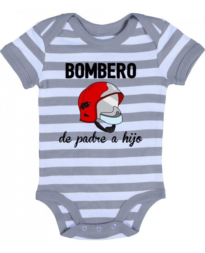 Baby Body striped Bombero de padre a hijo - tunetoo
