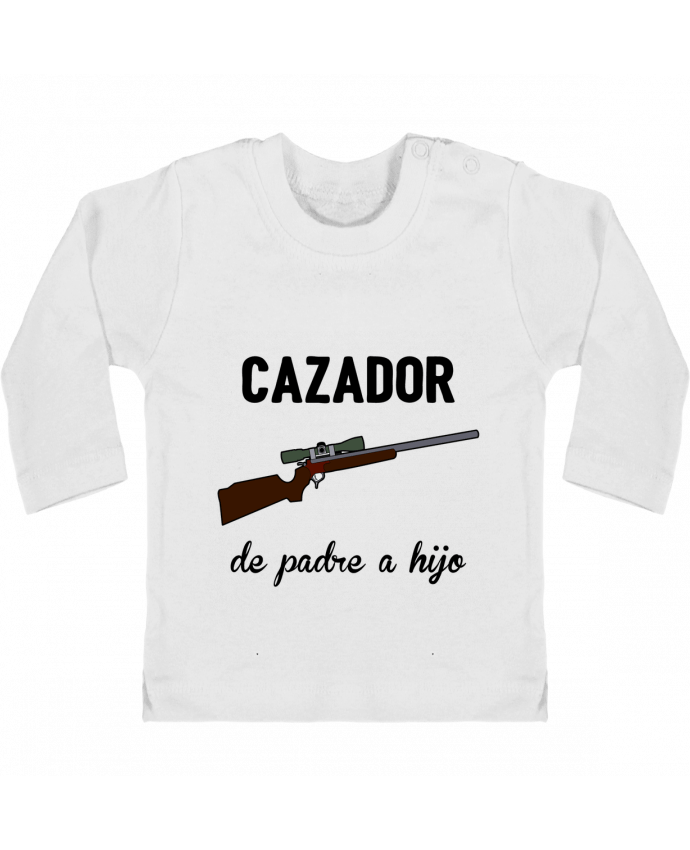 Baby T-shirt with press-studs long sleeve Cazador de padre a hijo manches longues du designer tunetoo