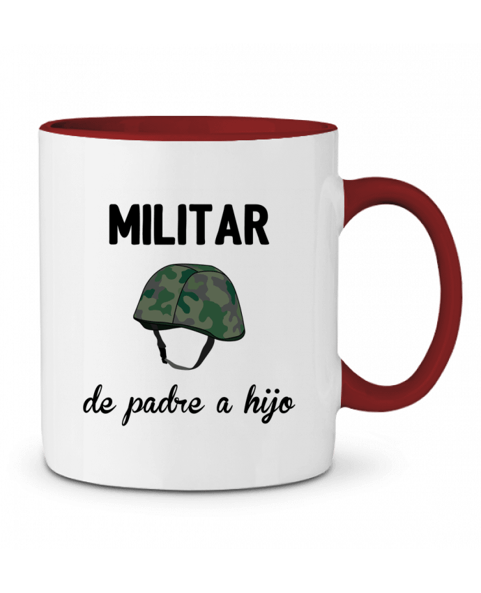 Taza Cerámica Bicolor Militar de padre a hijo tunetoo