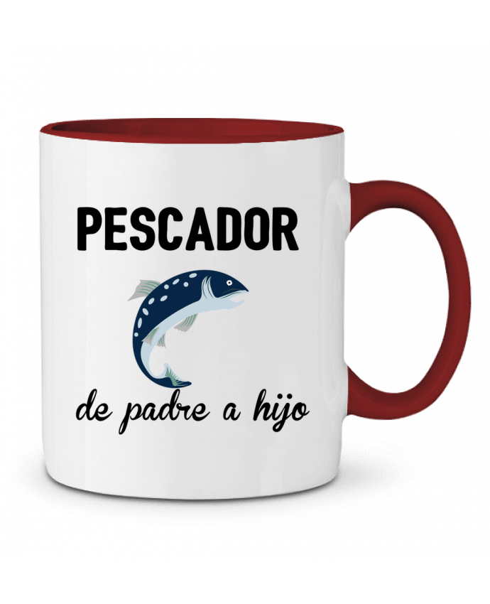 Mug bicolore Pescador de padre a hijo tunetoo