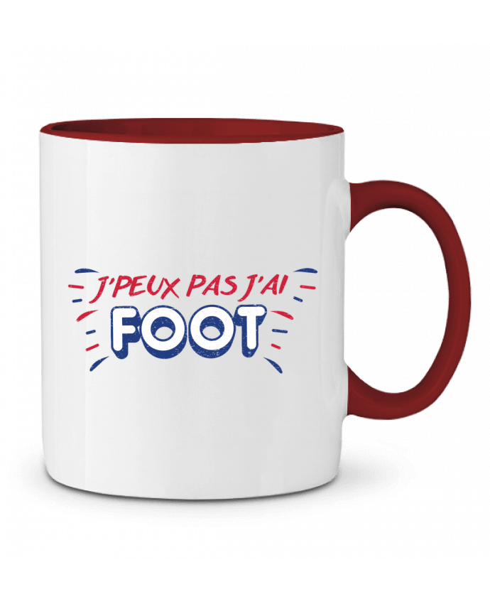 Mug bicolore J'peux pas j'ai foot tunetoo