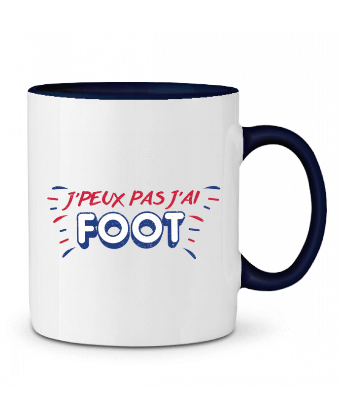 Taza Cerámica Bicolor J'peux pas j'ai foot tunetoo