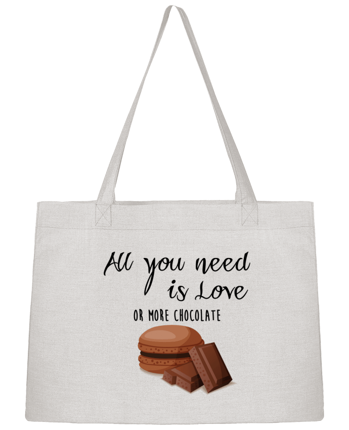 Shopping tote bag Stanley Stella all you need is love ...or more chocolate by DesignMe