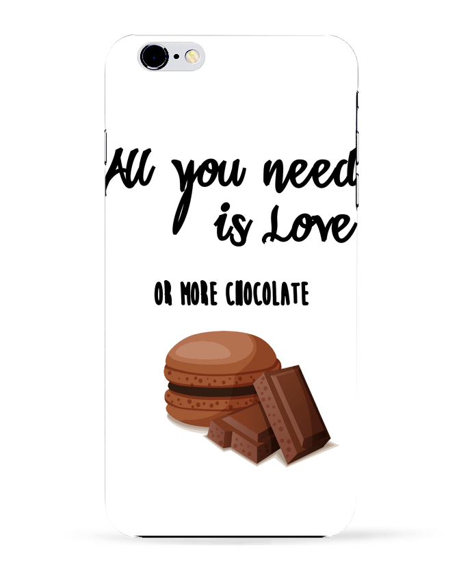 Case 3D iPhone 6+ all you need is love ...or more chocolate de DesignMe
