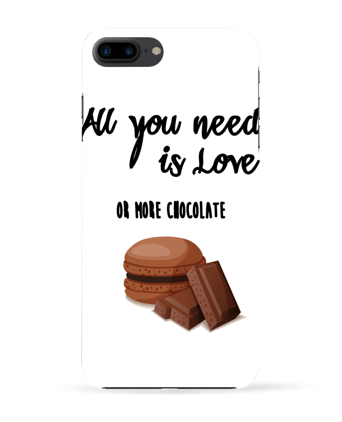 Case 3D iPhone 7+ all you need is love ...or more chocolate by DesignMe