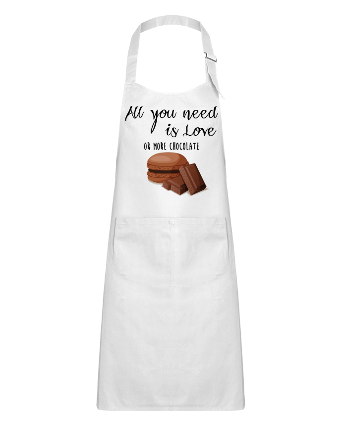 Tablier Enfant all you need is love ...or more chocolate par DesignMe